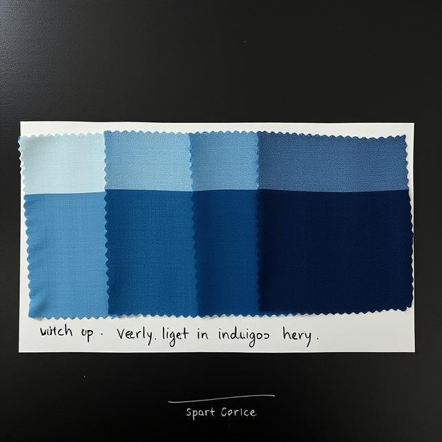 Indigo shades from light to deep