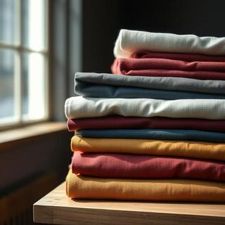 Layered fabric folds showing texture