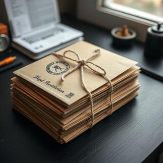 Stack of stamped envelopes