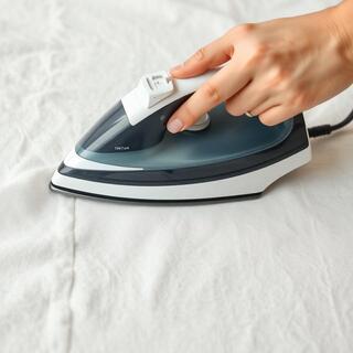 Press cloth and steam iron