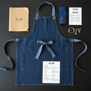 Denim apron kit components