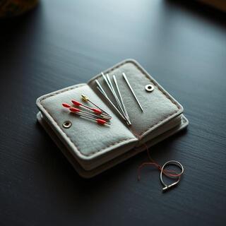 Needlebook with labeled needles