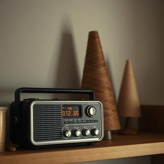 Portable radio near thread cones