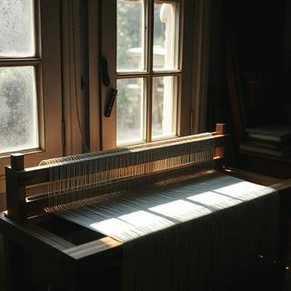 Small handloom by the studio window